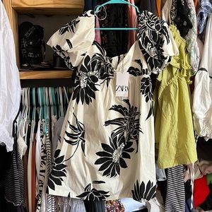 Zara Puff Sleeve Babydoll Dress